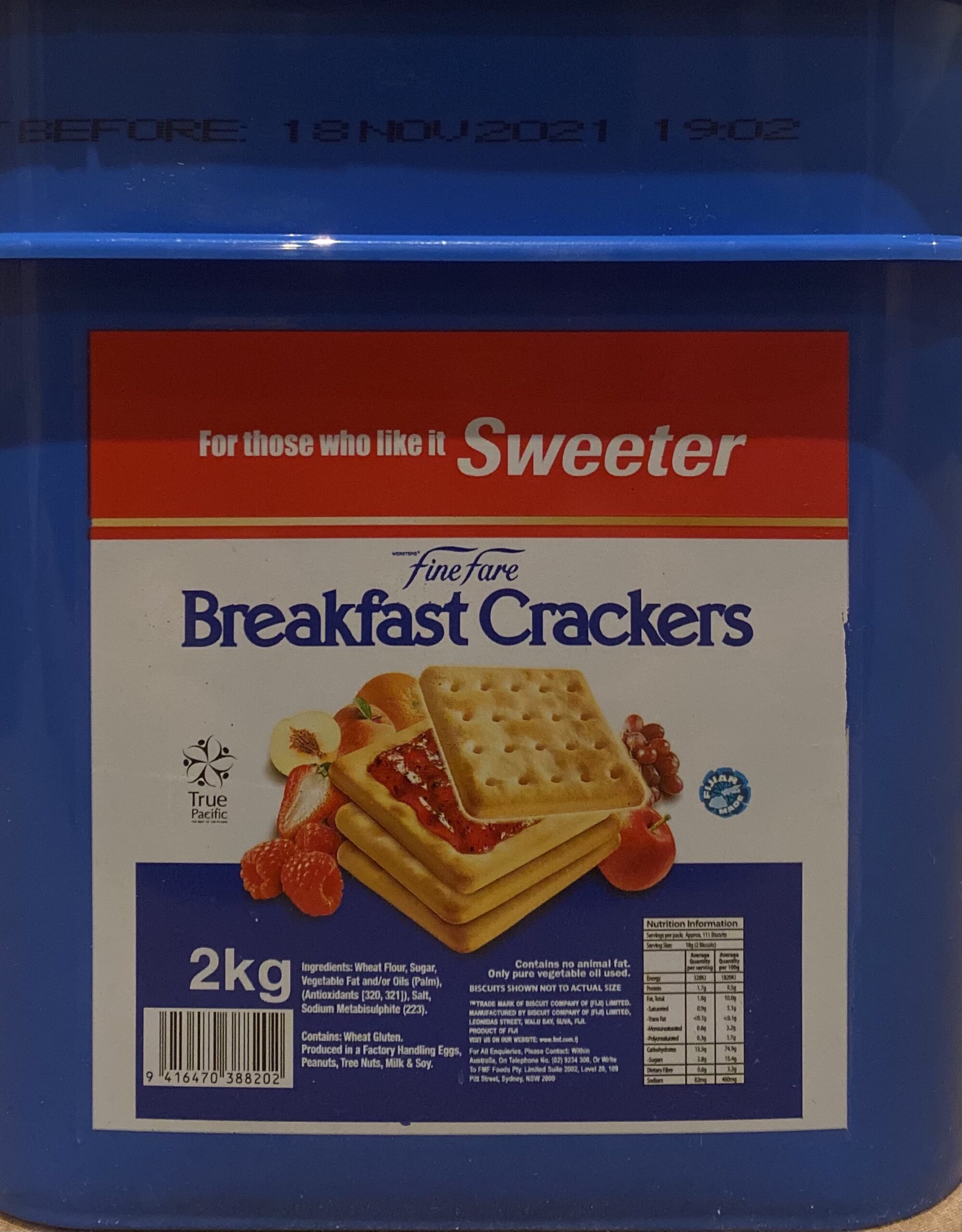 Fine Fare Breakfast Crackers "Sweeter" 2 kg La boutique AKIAKI